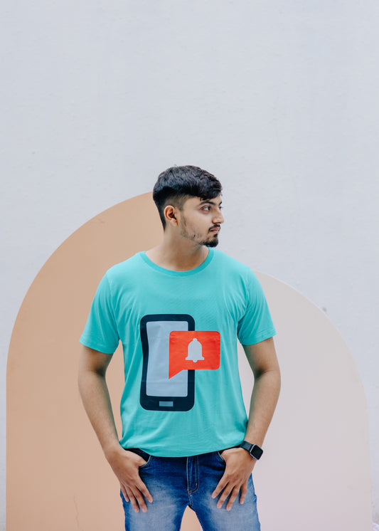 Favorite Notification Teal Blue T-shirt