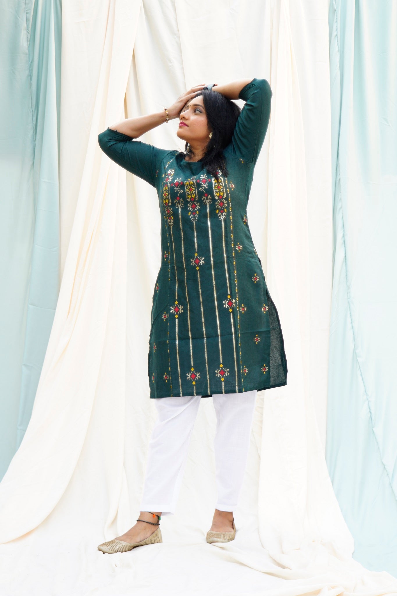 Sohni Mahiwal Green Ethnic Set