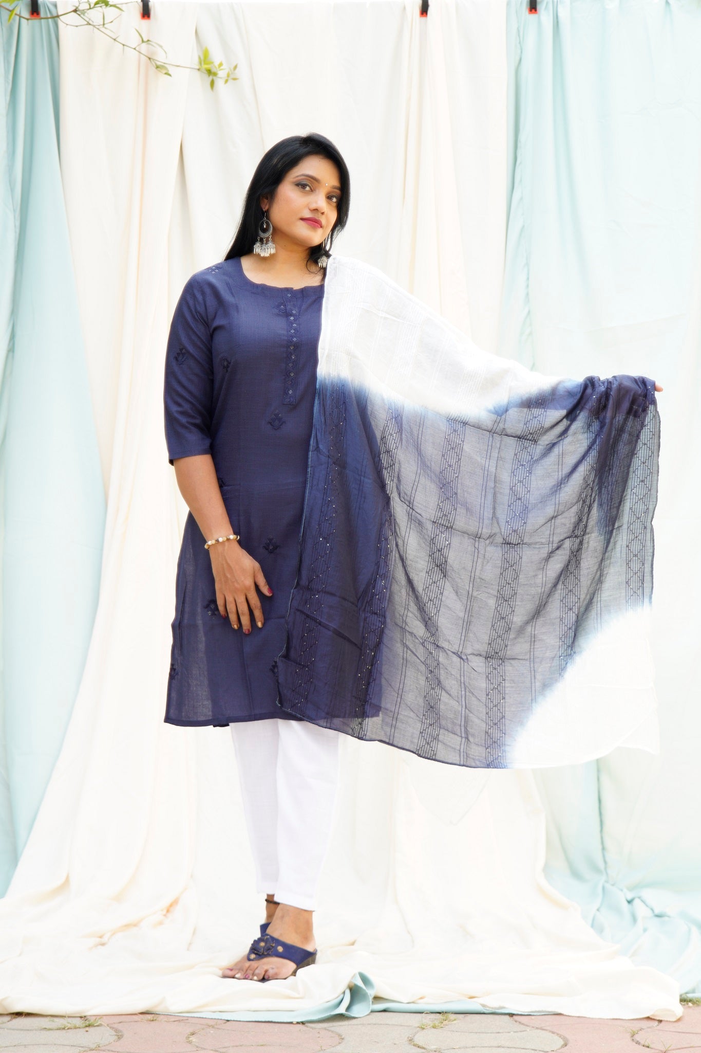 Heer Ranjha Navy Blue Ethnic Set
