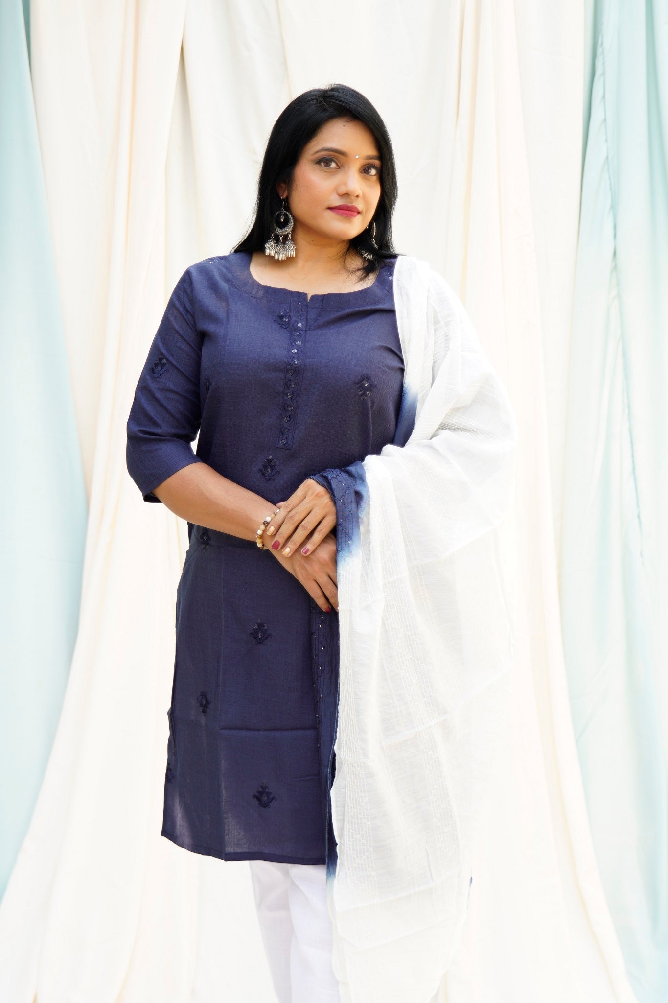 Heer Ranjha Navy Blue Ethnic Set