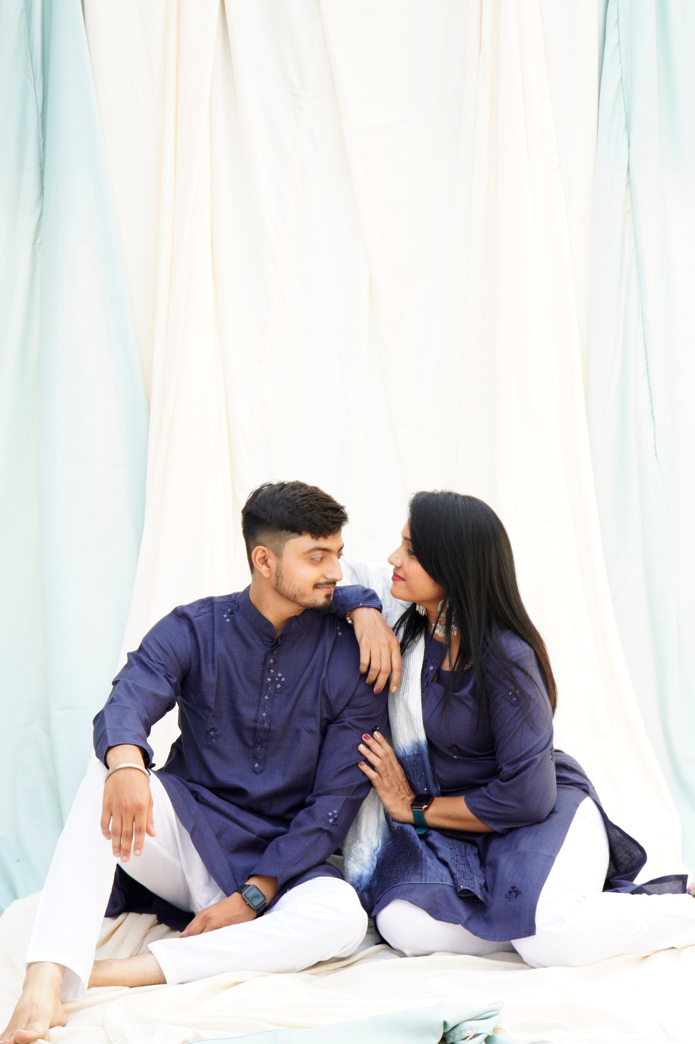 Heer Ranjha Navy Blue Ethnic Set