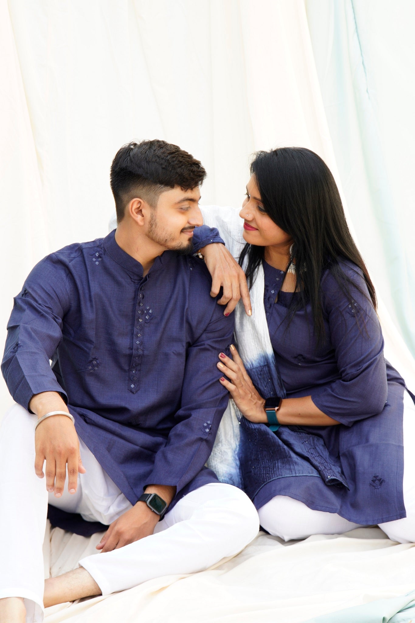 Heer Ranjha Navy Blue Ethnic Set