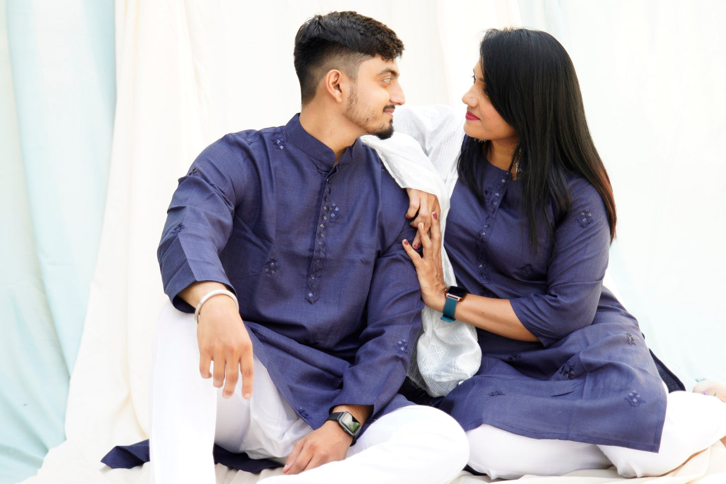 Heer Ranjha Navy Blue Ethnic Set