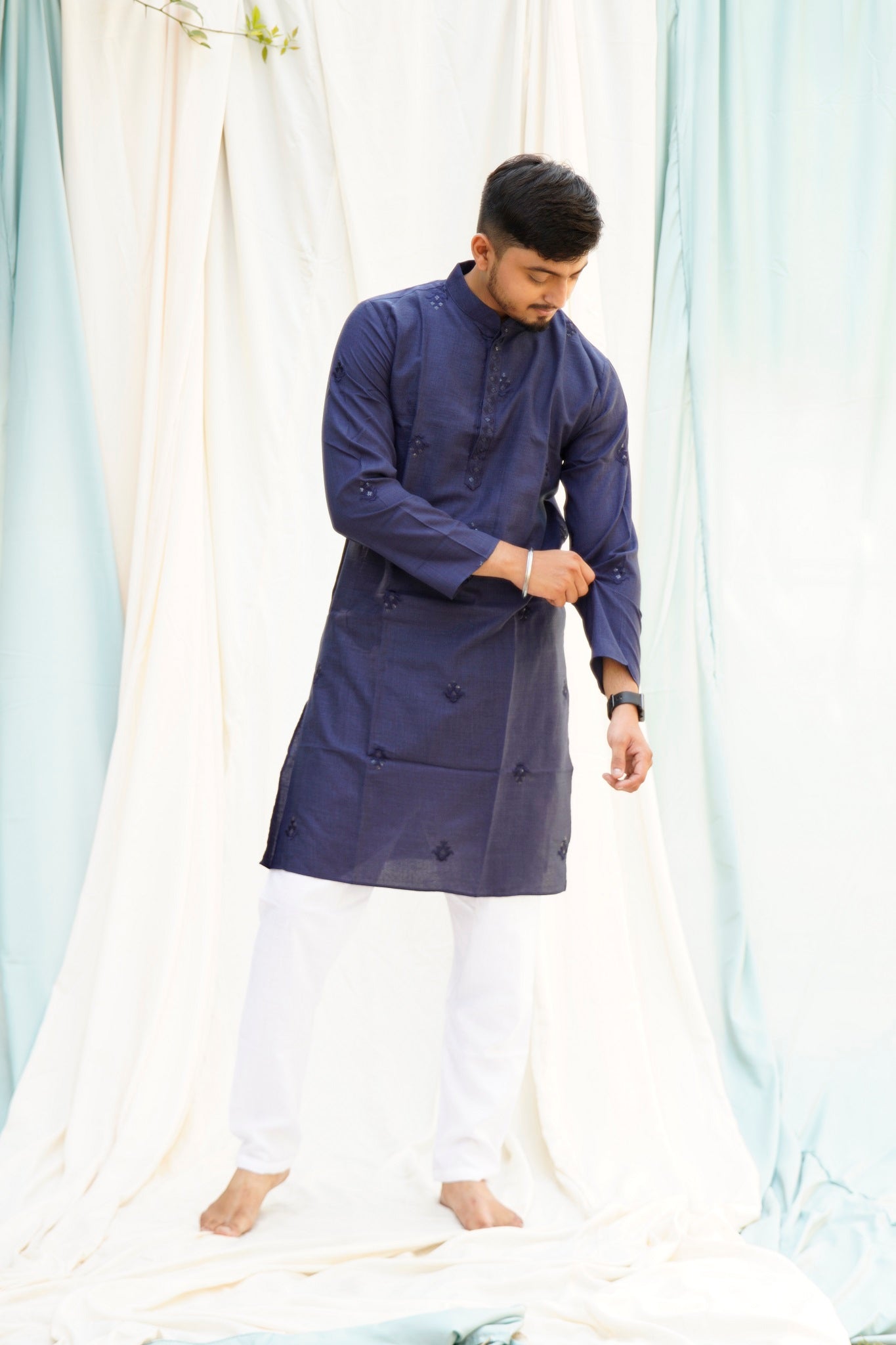 Heer Ranjha Navy Blue Ethnic Set