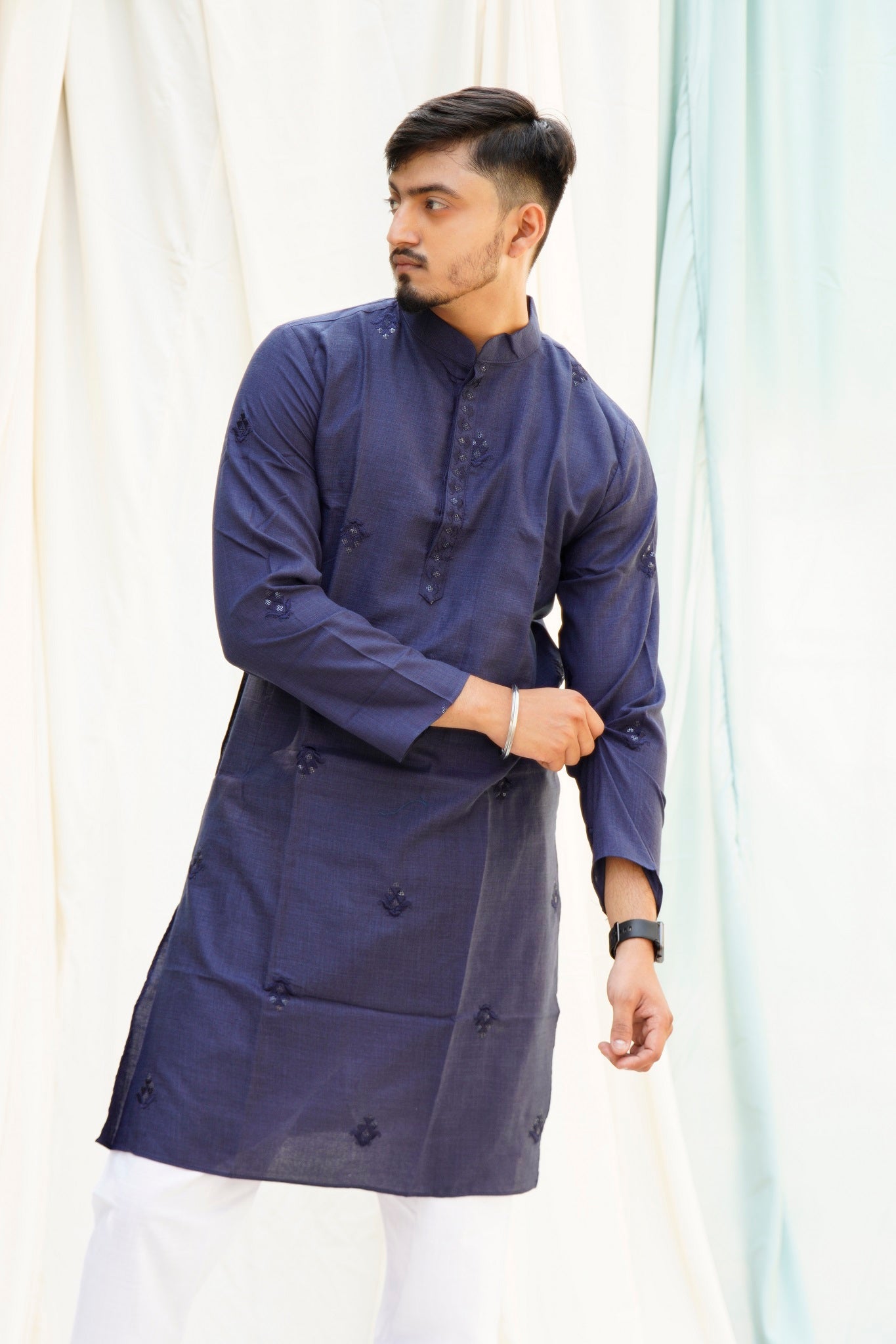 Heer Ranjha Navy Blue Ethnic Set