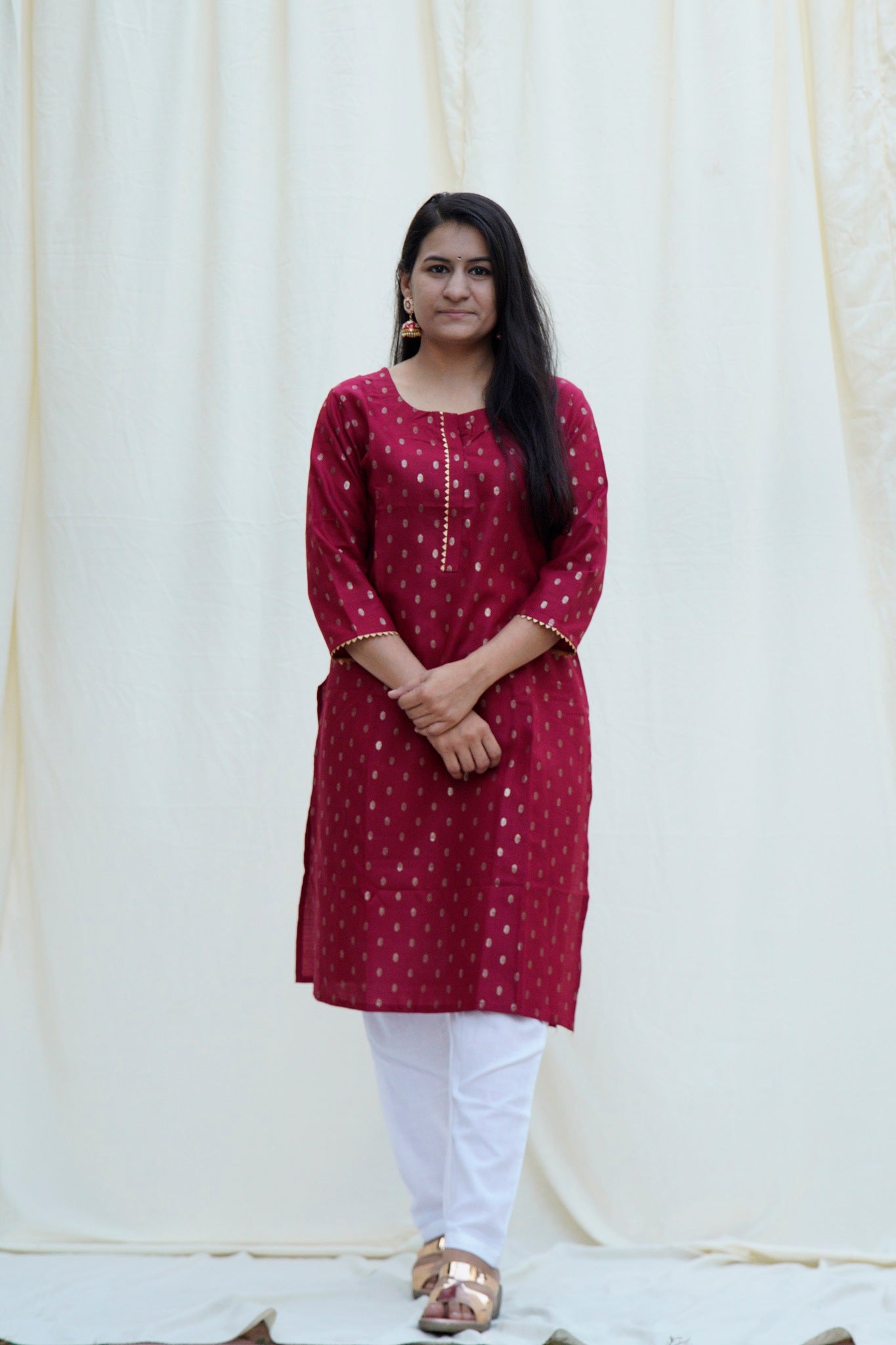 Jodha Akbar Maroon Ethnic Set