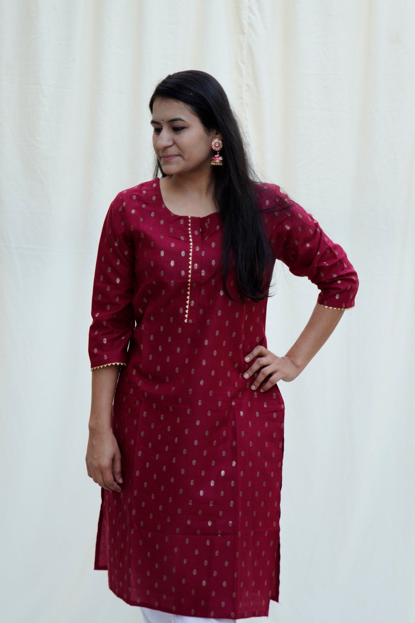Jodha Akbar Maroon Ethnic Set