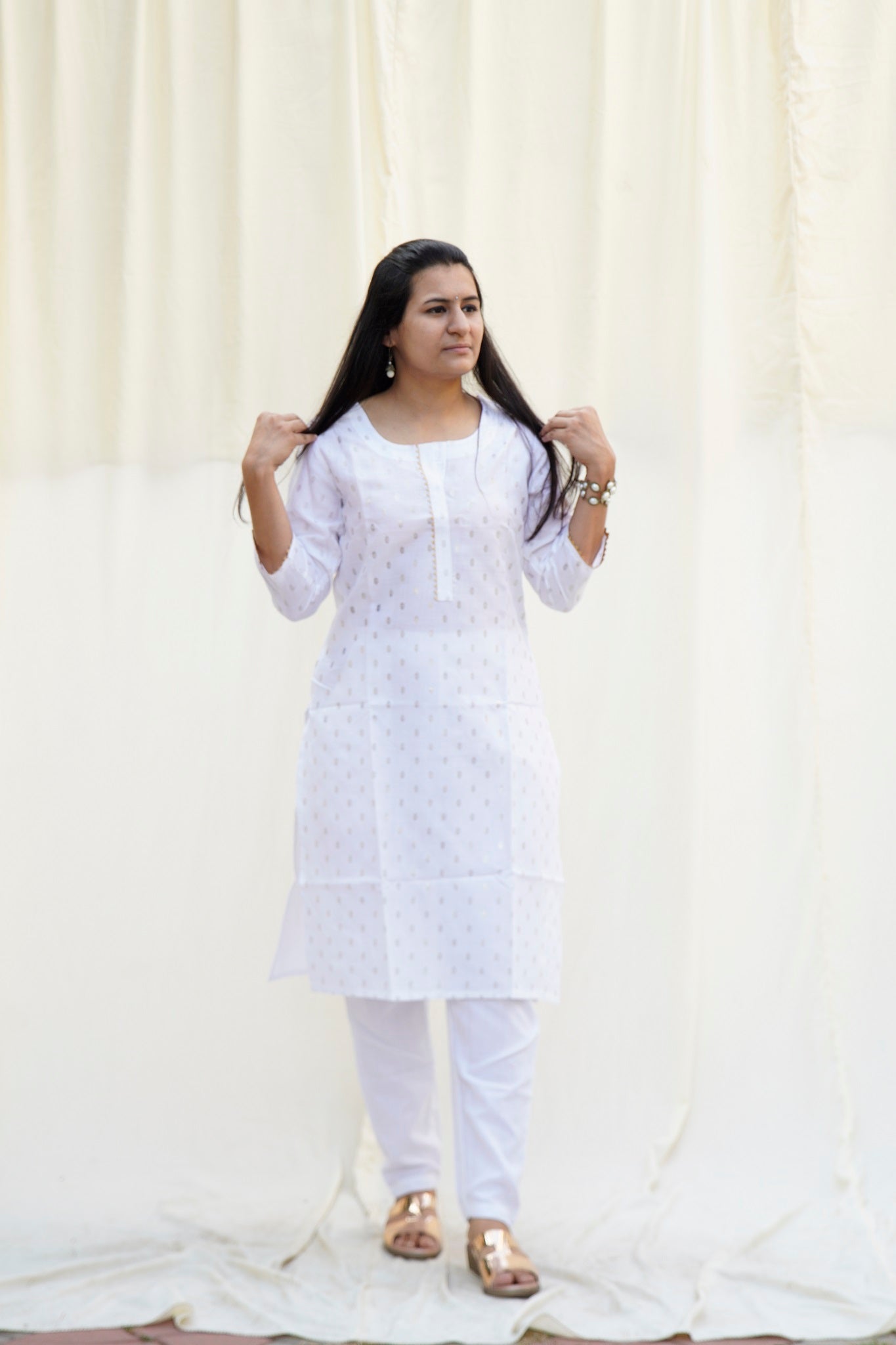 Jodha Akbar White Ethnic Set