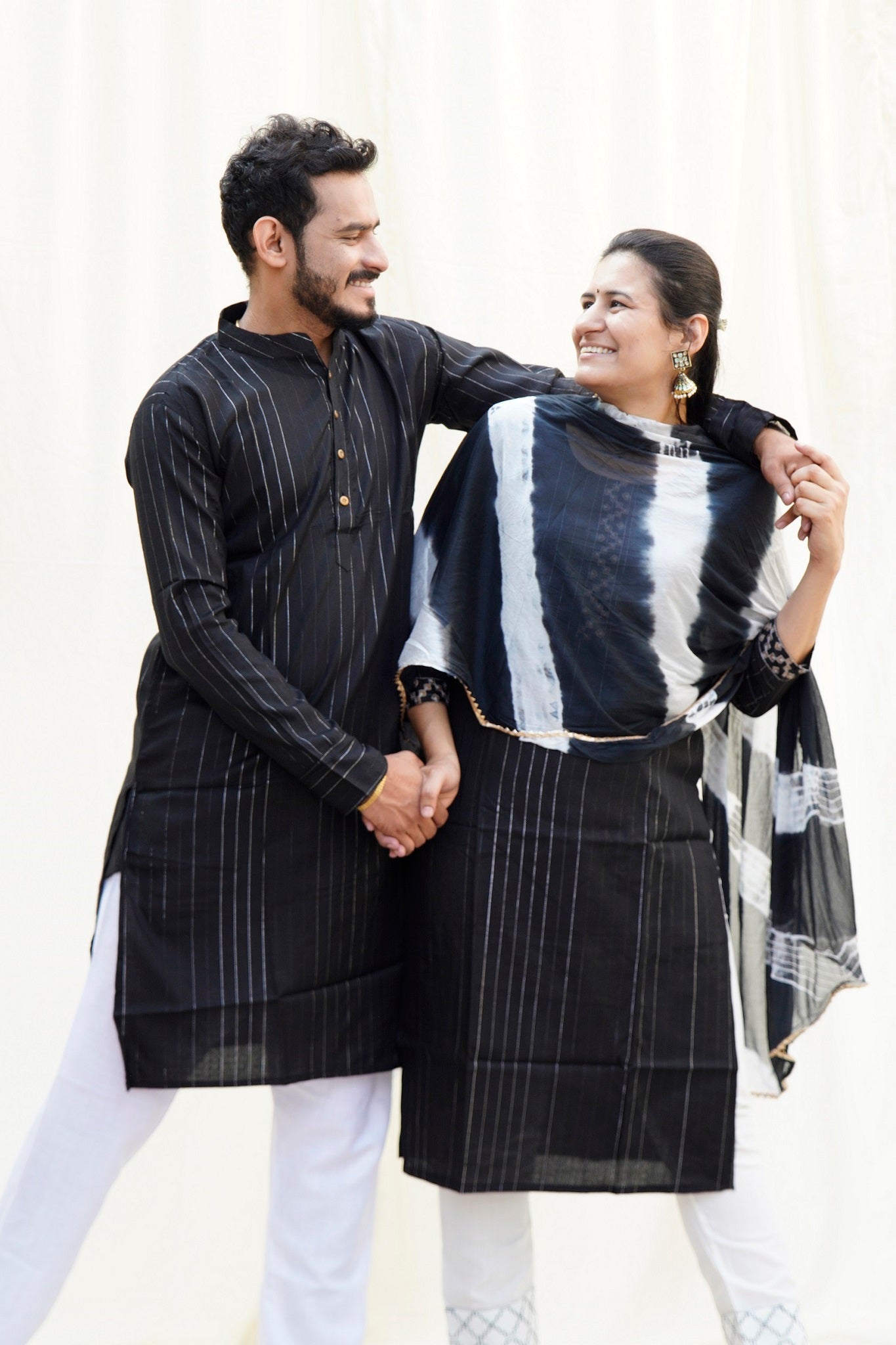 Shah Jahan Mumtaz Black Ethnic Set