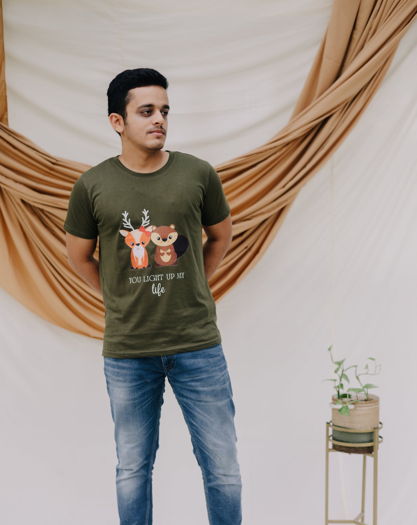 Light Up Olive Green T-shirt