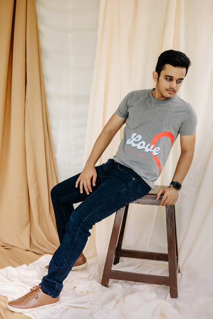 Love You Pigeon Grey T-shirt