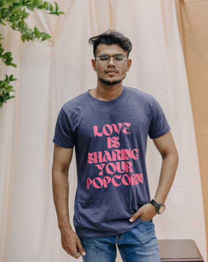 Sharing Popcorn Midnight Blue T-shirt