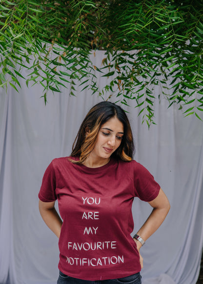 Favorite Notification Wine T-shirt