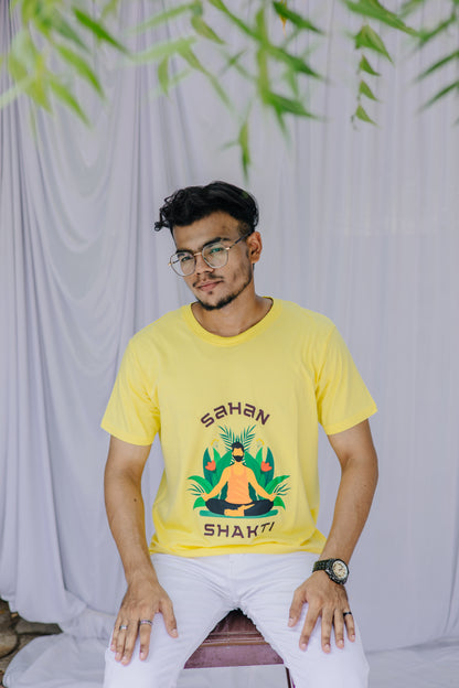 Naari Shakti Petunia Yellow T-shirt