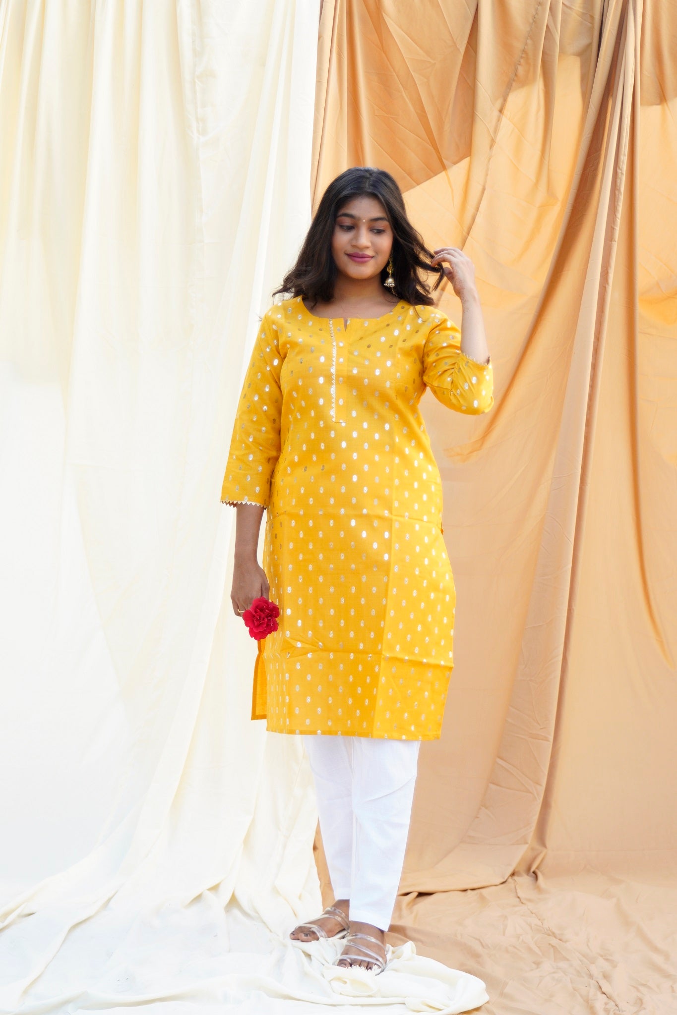 Jodha Akbar Yellow Ethnic Set