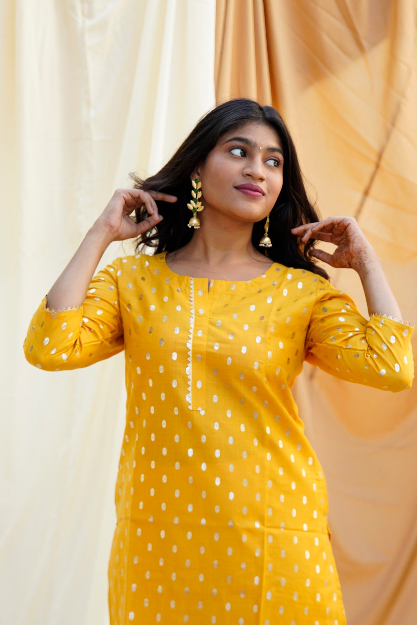 Jodha Akbar Yellow Ethnic Set