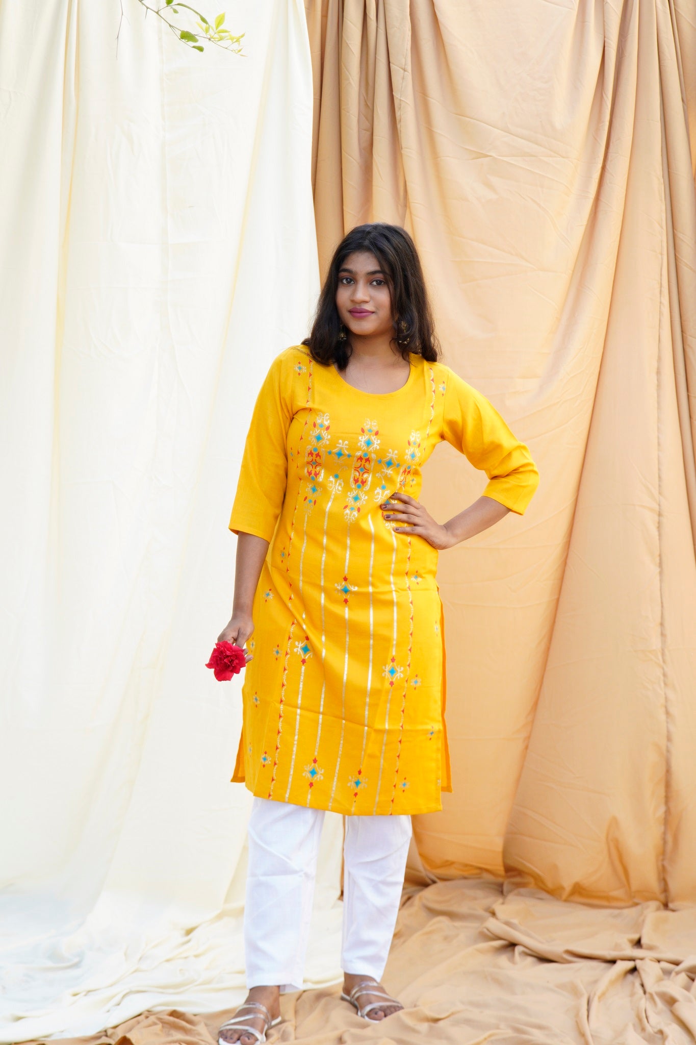 Sohni Mahiwal Yellow Ethnic Set