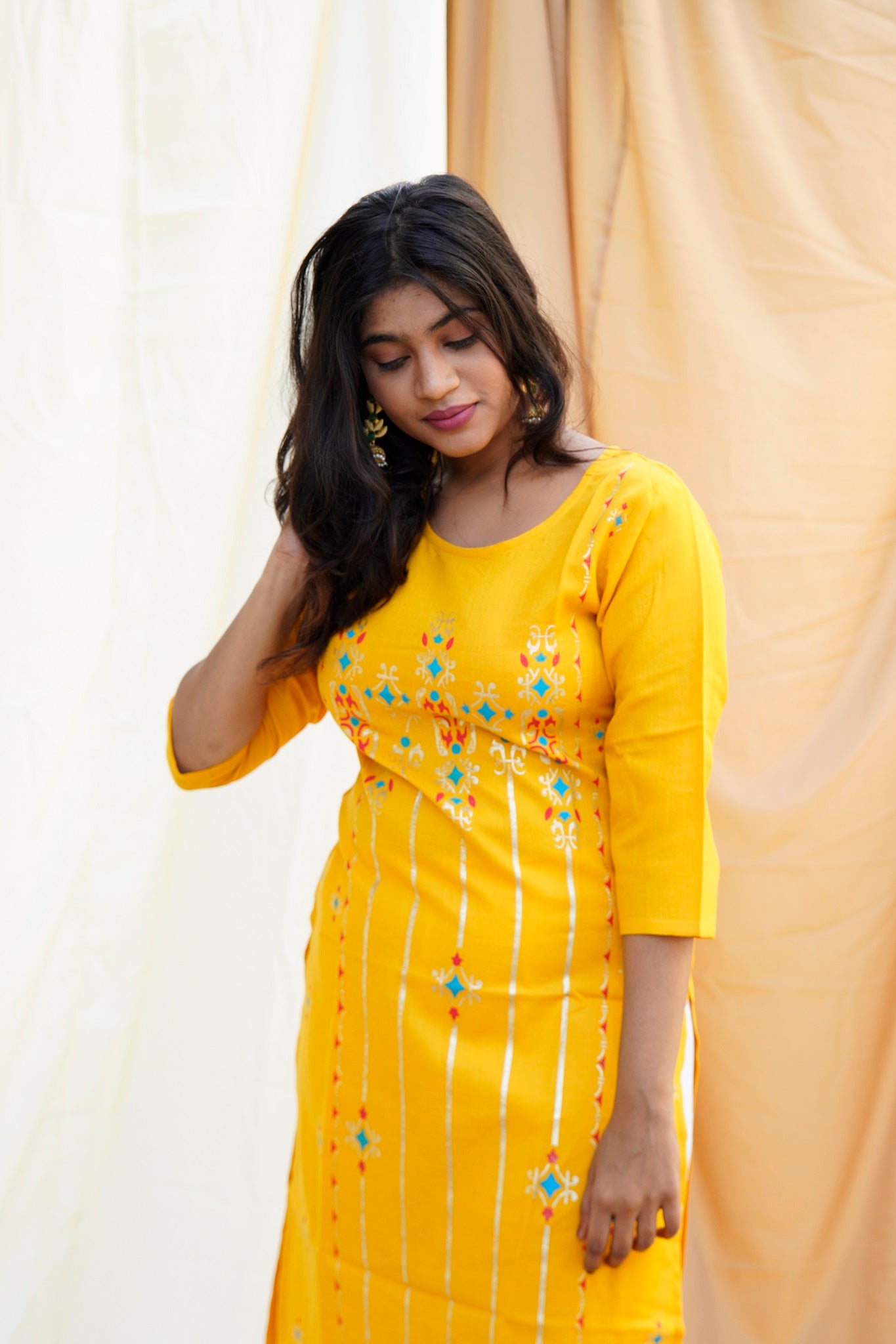 Sohni Mahiwal Yellow Ethnic Set