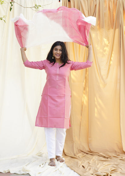 Heer Ranjha Pink Ethnic Set