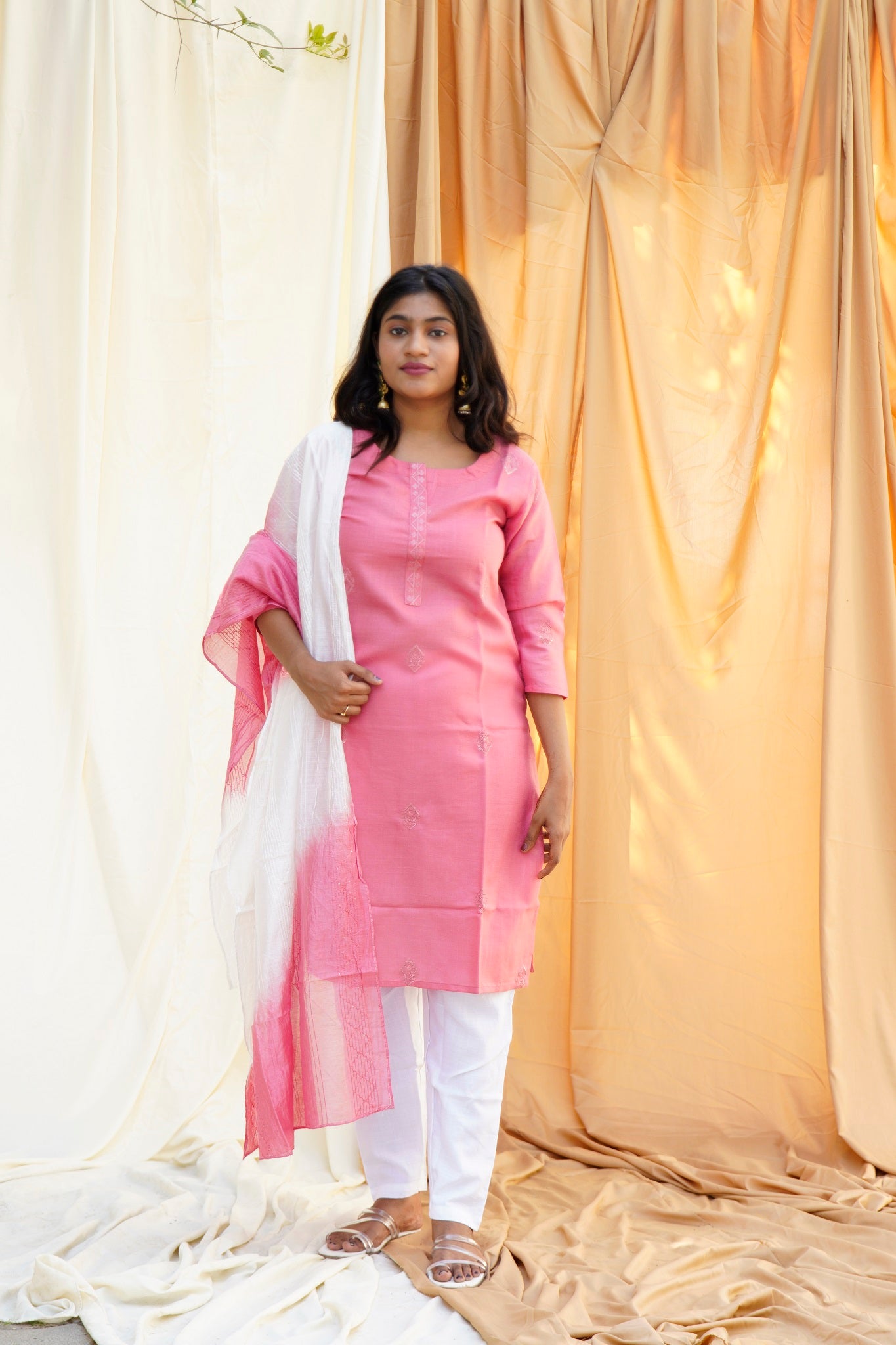 Heer Ranjha Pink Ethnic Set