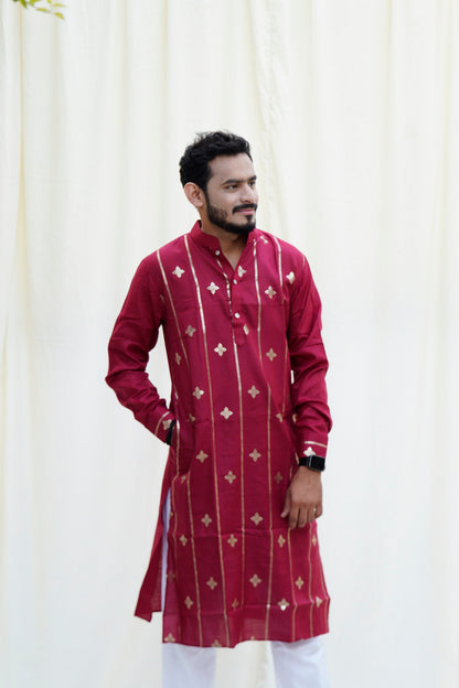 Bajirao Mastani Maroon Ethnic Set