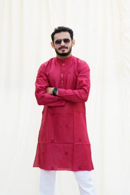 Heer Ranjha Maroon Ethnic Set