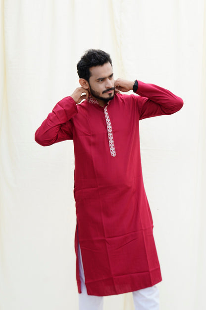 Romeo Juliet Maroon Ethnic Set